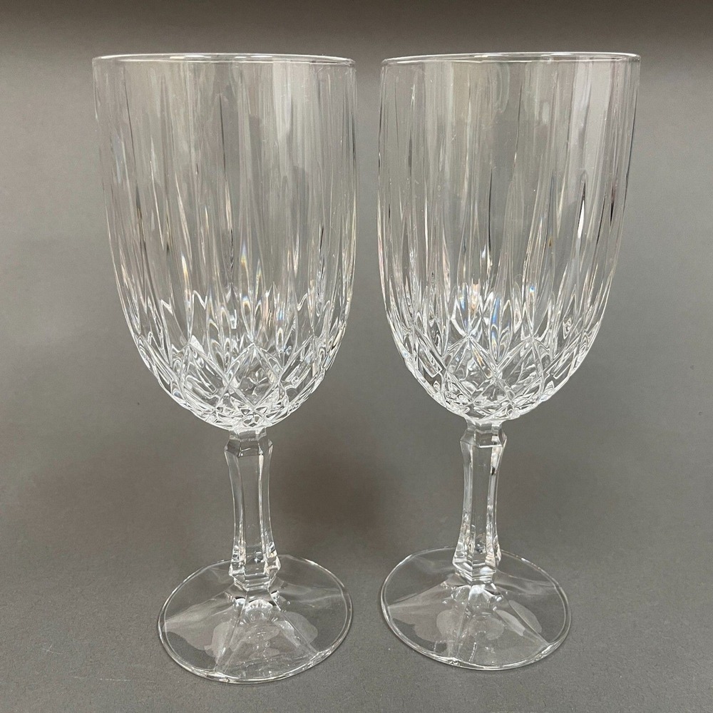 Gorham Crystal Regalta Water Wine Iced Tea Goblet‎ Glass Glasses 8 1/8" Lot of 2